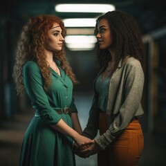 Two young women who love each other
