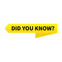 Did You Know In Yellow Rectangle Ribbon Shape For Information
