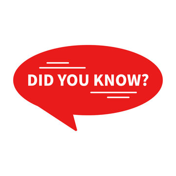 Did You Know In Red Oval Shape For Information
