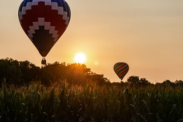 Hot Air Balloons at Sunset