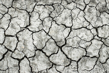Dry cracked earth texture. Drought. Soil erosion. Abstract background. Global Warming. Climate Change. Crack soil in the dry season. Dry and broken soil background. Bad environment concept