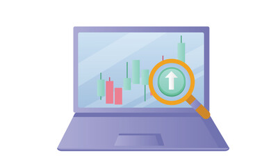 Bar graph.on white background.Vector Design Illustration.