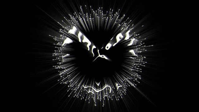 Occult saint symbols animation edm visuals on black black screen motion background video art vj loop