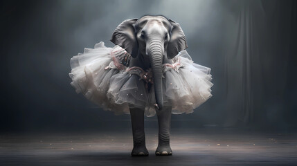 The elephant in a ballerina tutu