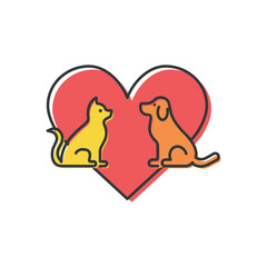 Adopt a pet vector illustration. Animal shelter on isolated background. Design poster sign concept.