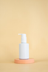 White skin care product bottle mockup