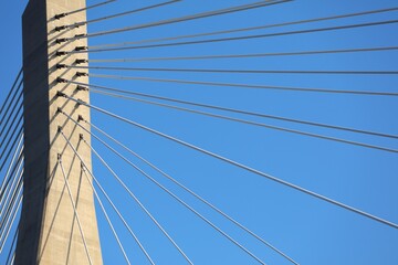 Cable stayed bridge pylon in Croatia