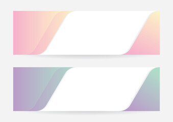 set of colorful abstract banner template design