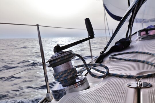 Capstan on a yacht