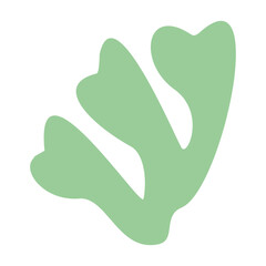 Algae plant abstract recolorable vector element 