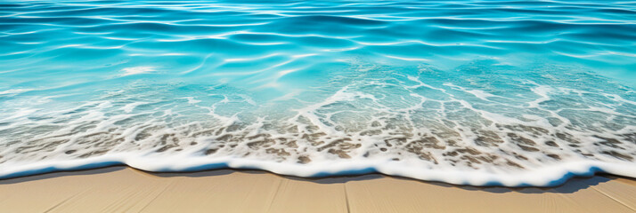 Seaside Background: Beautiful Turquoise Water Wave