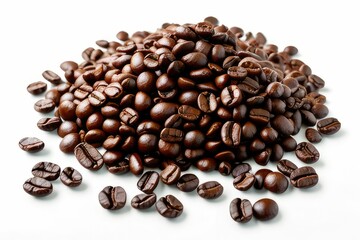 Fototapeta premium arranged stack of coffee beans 