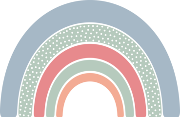 Rainbow with Dots. Cute Nursery Design.