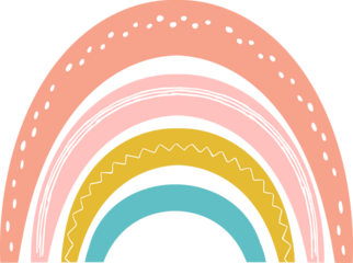 Rainbow with Dots. Cute Nursery Design.