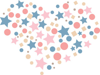 heart background with stars
