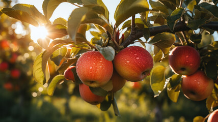 Fresh Apples on the Tree