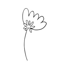 simple flower hand drawn element