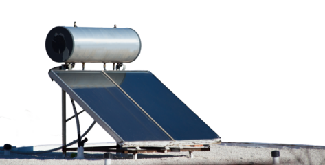 solar heater panels on the roof
