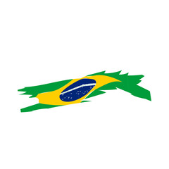 brazil flag with torn and torn effect
