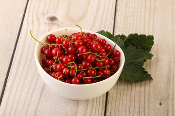 Ripe sweet organic red currant heap