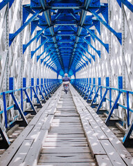 cirahong bridge, vehicle traffic bridge, border city of Tasikmalaya and Ciamis