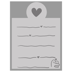 Paper note page minimal color and cute