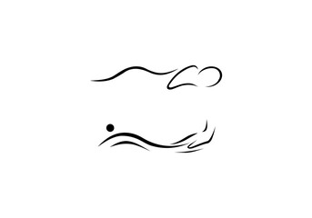 logo massage therapy health medical vector template icon