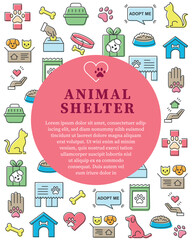 Animal shelter icon vector illustration. Adopt pet on isolated background. Poster sign concept.