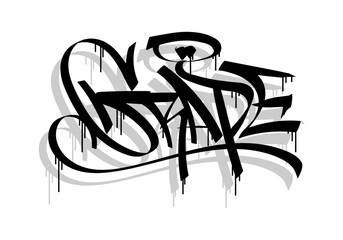 GRAPE word graffiti tag style art