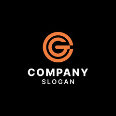 Letter CG GC Simple Monogram Logo