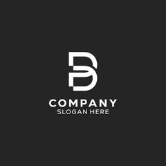 Letter PB BP Simple Monogram Logo