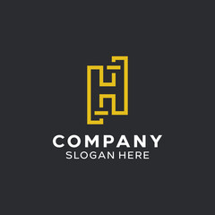 Letter H Simple Monogram Logo