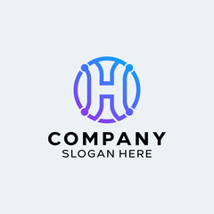 Letter H Simple Monogram Logo