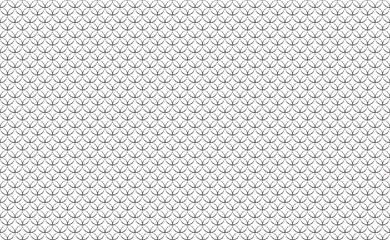 黒色のラフな線の七宝模様のパターン素材