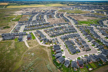 Skyward Gaze Over Rosewood, Saskatoon, Saskatchewan