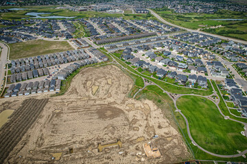 Skyward Gaze Over Rosewood, Saskatoon, Saskatchewan