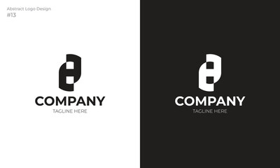 Abstract logo design, unique logo, black and white logo, premium modern elegant luxury logo, abstract logo vector