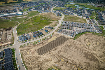 Skyward Gaze Over Rosewood, Saskatoon, Saskatchewan