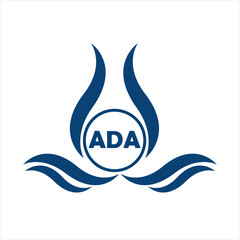 ADA letter logo design with white background in illustrator, ADA Monogram logo design for entrepreneur and business.	
