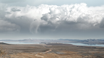clouds over the mountains