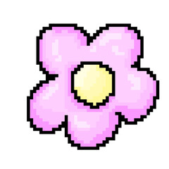 purple flower pixel