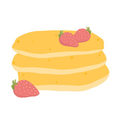 pancakes with strawberry