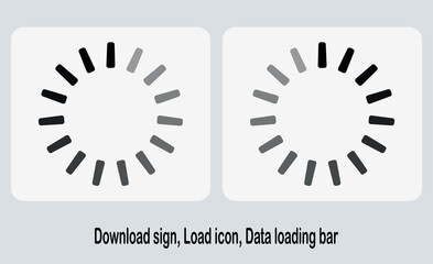 Download sign, Load icon, Data loading bar vector illustration logo template for many purposes..