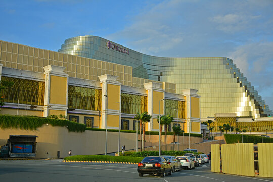 Okada Manila hotel facade in Paranaque, Philippines