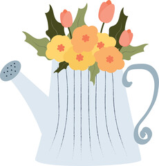 flower bloom in a watering can