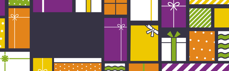 背景パターン_プレゼントボックス_ハロウィン