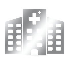 Obraz premium silver hospital icon