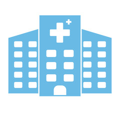 blue hospital icon