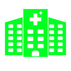 Obraz premium green hospital icon