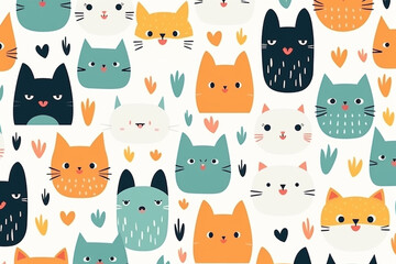 pattern with cats